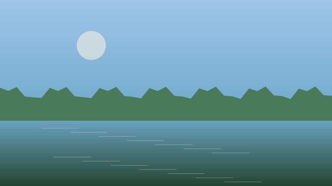 Ilustração de paisagem amazônica (exemplo)